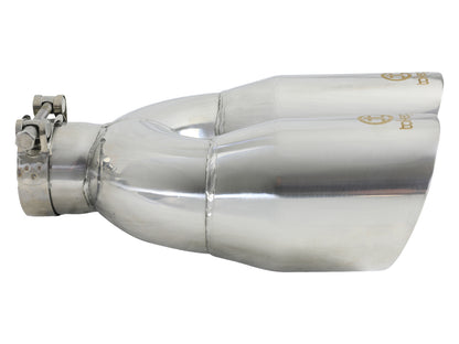 aFe Takeda 304 Stainless Steel Clamp-on Exhaust Tip Polished - 49T25484-P122