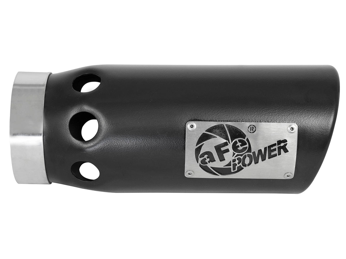 aFe MACH Force-Xp 409 Stainless Steel Clamp-on Exhaust Tip Black Right Side Exit - 49T40501-B121