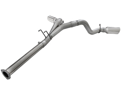 aFe Large Bore-HD 4 IN 409 Stainless Steel DPF-Back Exhaust System w/Polished Tip - Ford 2011-2014 6.7L