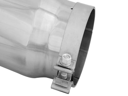 aFe MACH Force-Xp 304 Stainless Steel Clamp-on Exhaust Tip Polished - 49T50601-P12