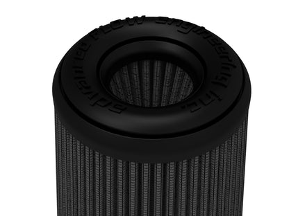 aFe Momentum Intake Replacement Air Filter w/ Black Pro 5R Media (Pair) - Flange Inside Diameter 3.50 in, Height 6 in