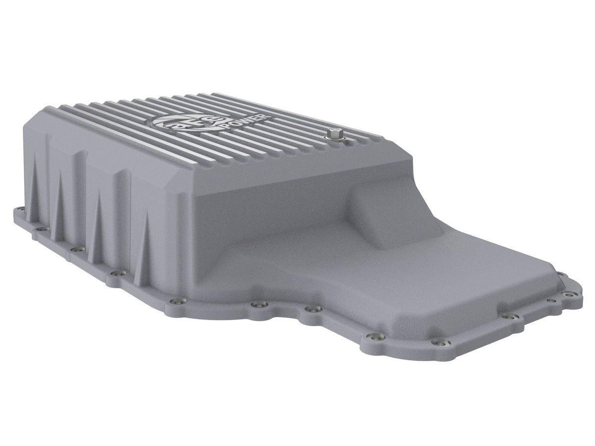 aFe Street Series Transmission Pan Raw w/ Machined Fins - Ford 2020-2022
