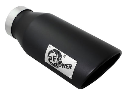 aFe MACH Force-Xp 409 Stainless Steel Clamp-on Exhaust Tip Black - 49T40601-B15