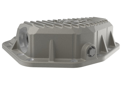 aFe Street Series Front Differential Cover Raw w/ Machined Fins - Ford 2023-2026 6.7L/7.3L