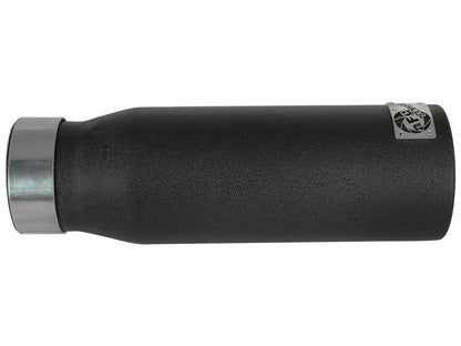 aFe MACH Force-Xp 409 Stainless Steel Clamp-on Exhaust Tip Black - 49-92043-B