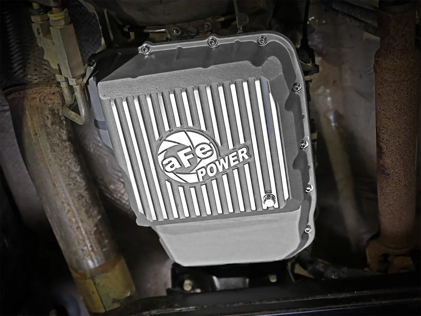 aFe Street Series Transmission Pan Raw w/ Machined Fins - Dodge/Ram 2007-2024 6.7L