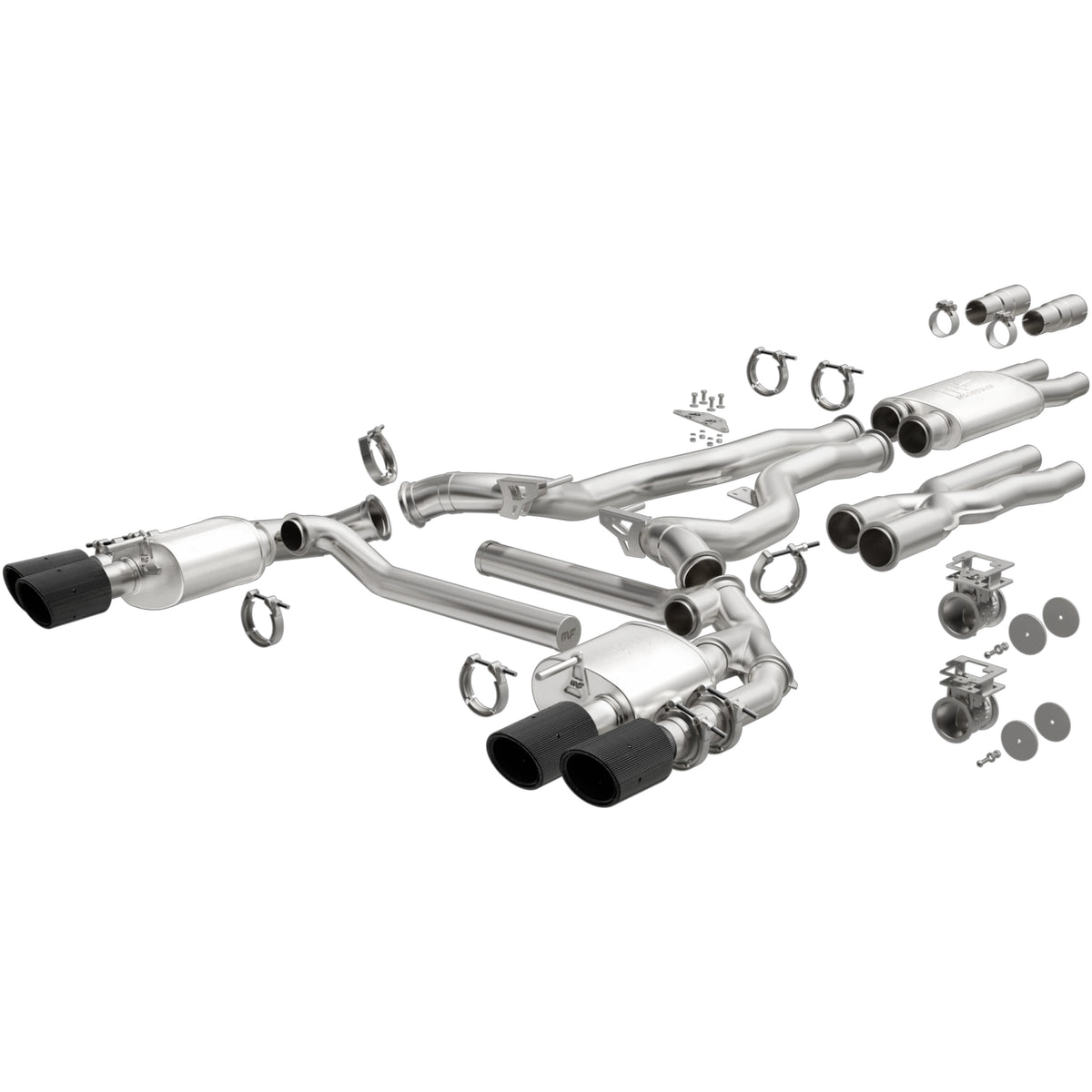 MagnaFlow xMOD Series Carbon Fiber Tips Cat-Back System 19535