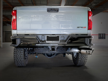 aFe Large Bore-HD 5 IN 409 Stainless Steel DPF-Back Exhaust System w/Polished Tip - Chevy/GMC 2024-2026 6.6L
