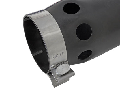 aFe MACH Force-Xp 409 Stainless Steel Clamp-on Exhaust Tip Black Right Side Exit - 49T40501-B121