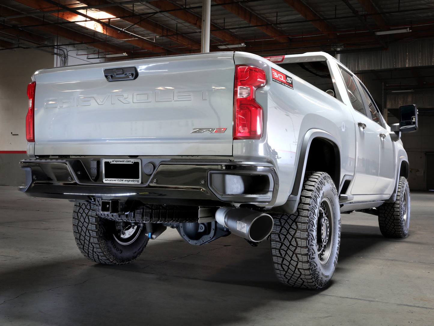 aFe Large Bore-HD 5 IN 409 Stainless Steel DPF-Back Exhaust System w/Black Tip - Chevy/GMC 2024-2026 6.6L