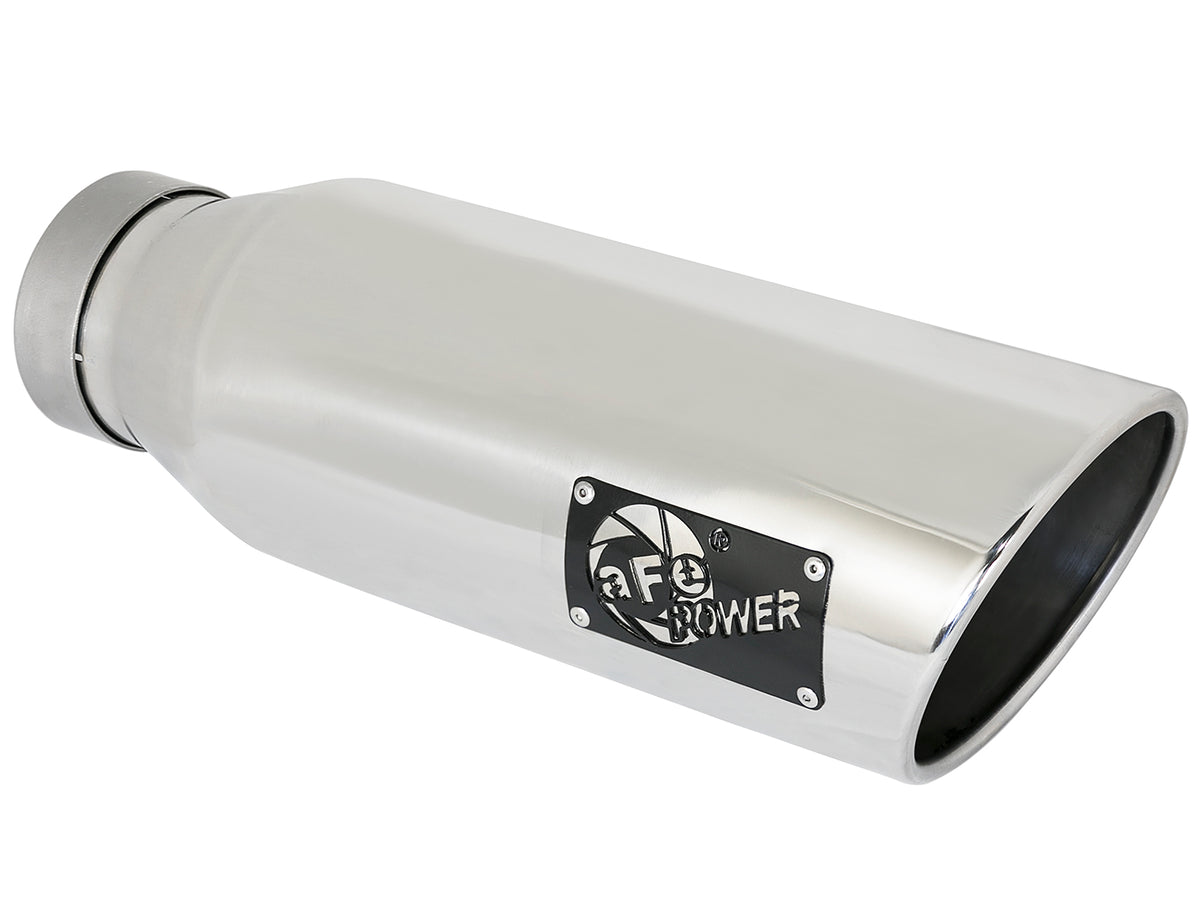 aFe MACH Force-Xp 304 Stainless Steel Clamp-on Exhaust Tip Polished - 49T40601-P18