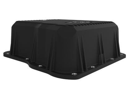 aFe Pro Series Transmission Pan Black w/ Machined Fins - Chevy/GMC 2001-2019 6.6L/8.1L