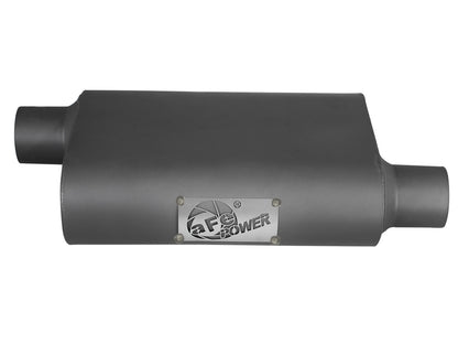 aFe Scorpion Aluminized Steel Pass-Through Muffler - Body Length 13 in, Body Width 10 in