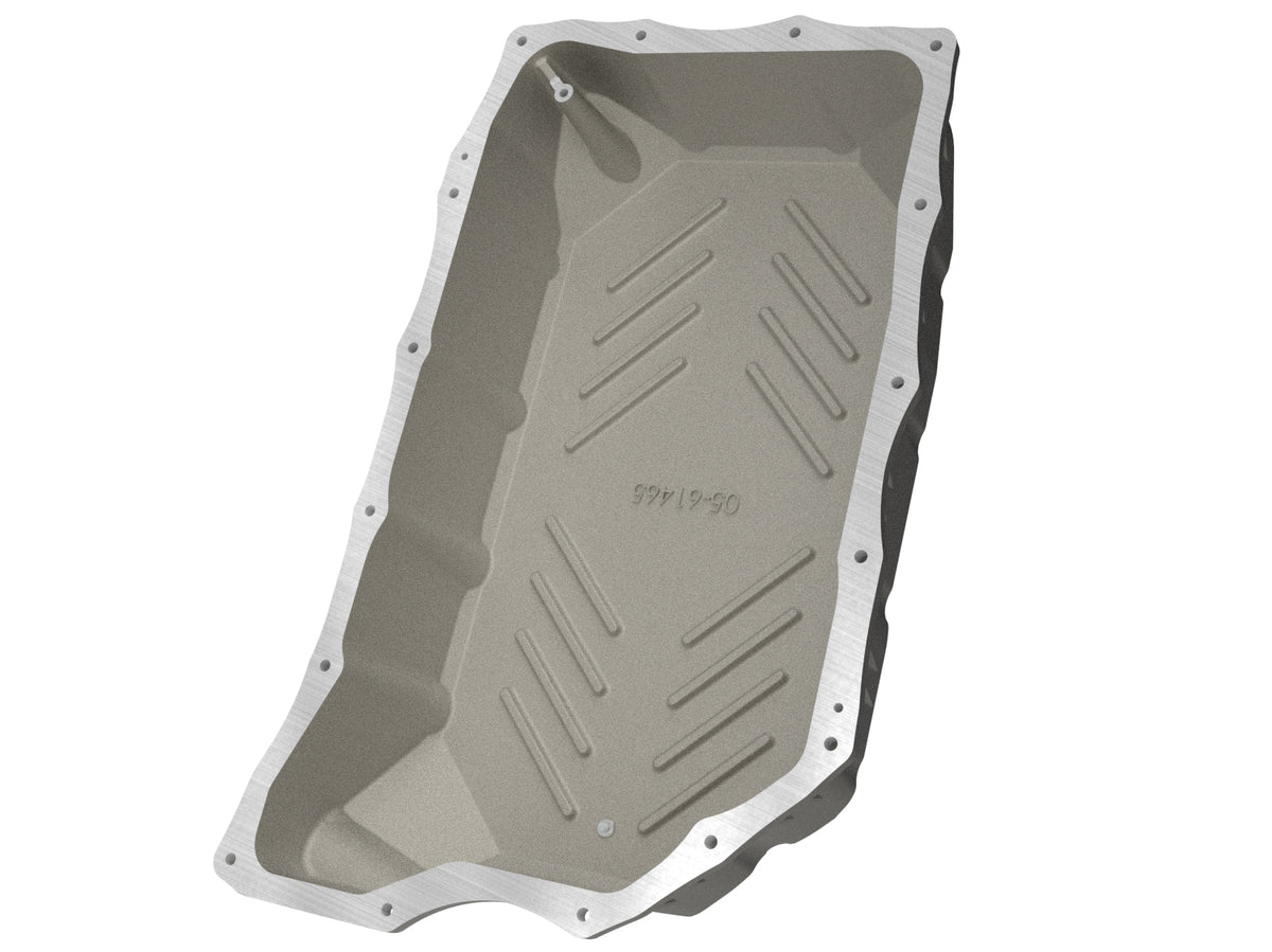 aFe Street Series Transmission Pan Raw w/ Machined Fins - Chevy/GMC 2020-2026 6.6L