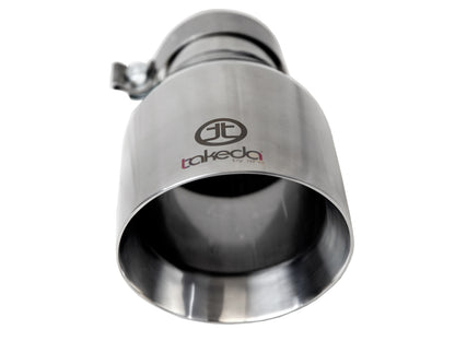 aFe Takeda 304 Stainless Steel Clamp-on Exhaust Tip Polished - 49T30504-P09