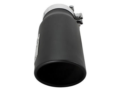 aFe MACH Force-Xp 409 Stainless Steel Clamp-on Exhaust Tip Black - 49T40506-B12