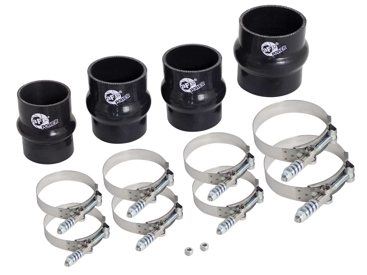 aFe BladeRunner Intercooler Couplings & Clamps Kit; aFe Tubes Only