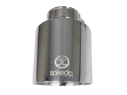 aFe Takeda 304 Stainless Steel Clamp-on Exhaust Tip Polished - 49T25454-P07