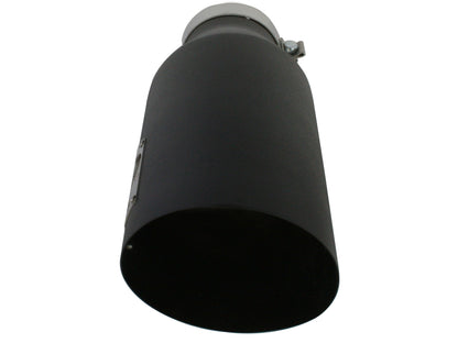 aFe MACH Force-Xp 409 Stainless Steel Clamp-on Exhaust Tip Black - 49-92023-B