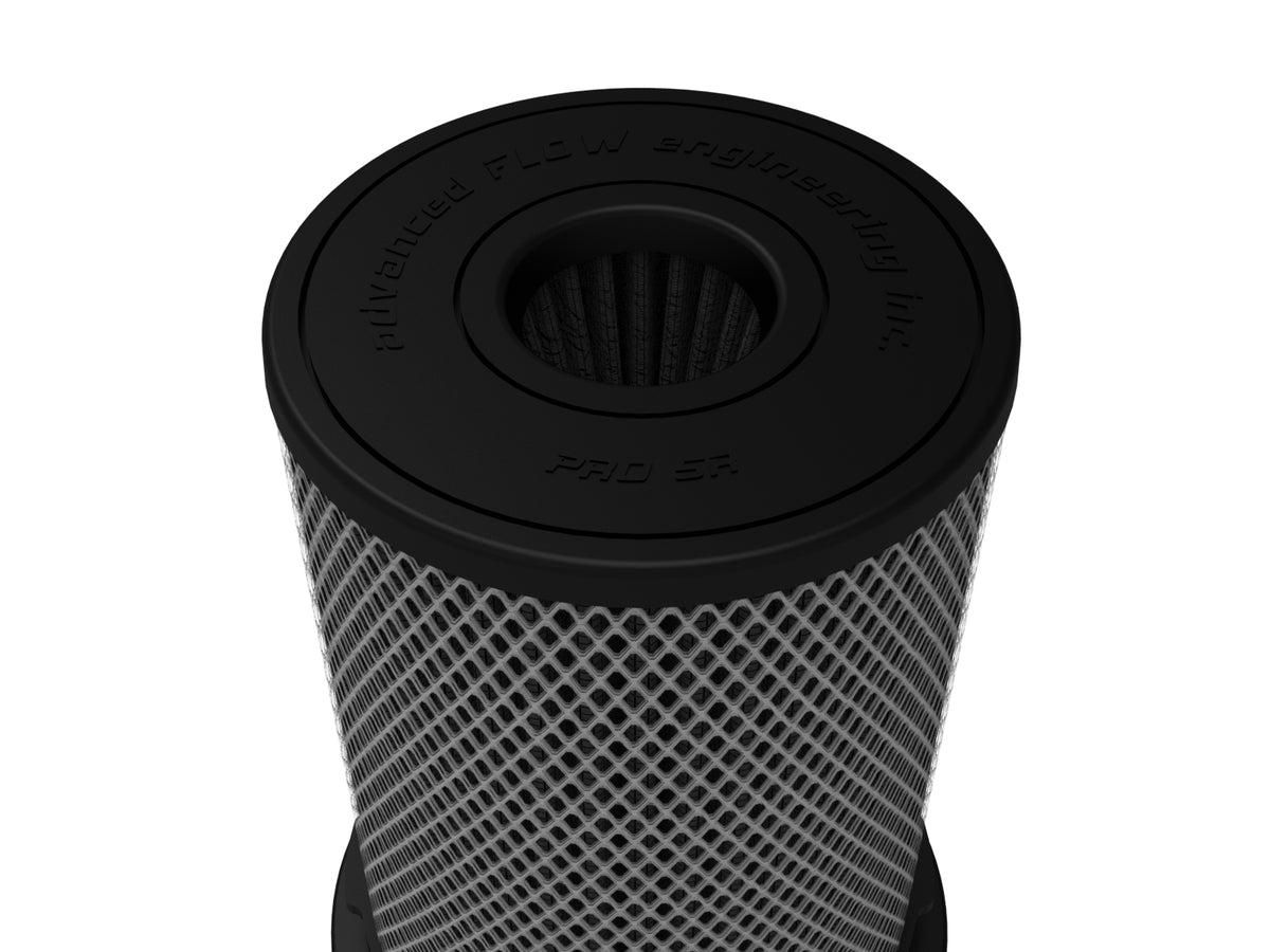aFe Momentum Intake Replacement Air Filter w/ Black Pro 5R Media (Pair) - Flange Inside Diameter 3 in, Height 8 in