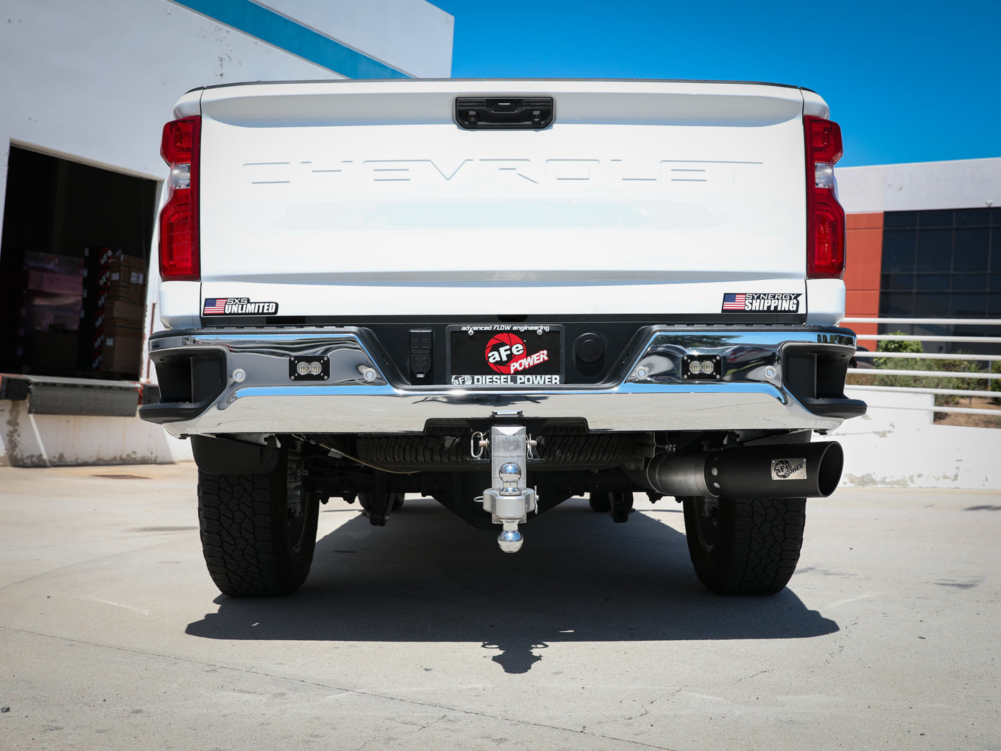 aFe Large Bore-HD 5 IN 409 Stainless Steel DPF-Back Exhaust System w/Black Tip - Chevy/GMC 2020-2023 6.6L