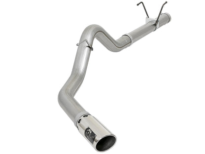 aFe Large Bore-HD 4 IN 409 Stainless Steel DPF-Back Exhaust System w/ Polished Tip - Dodge/Ram 2007-2012 6.7L