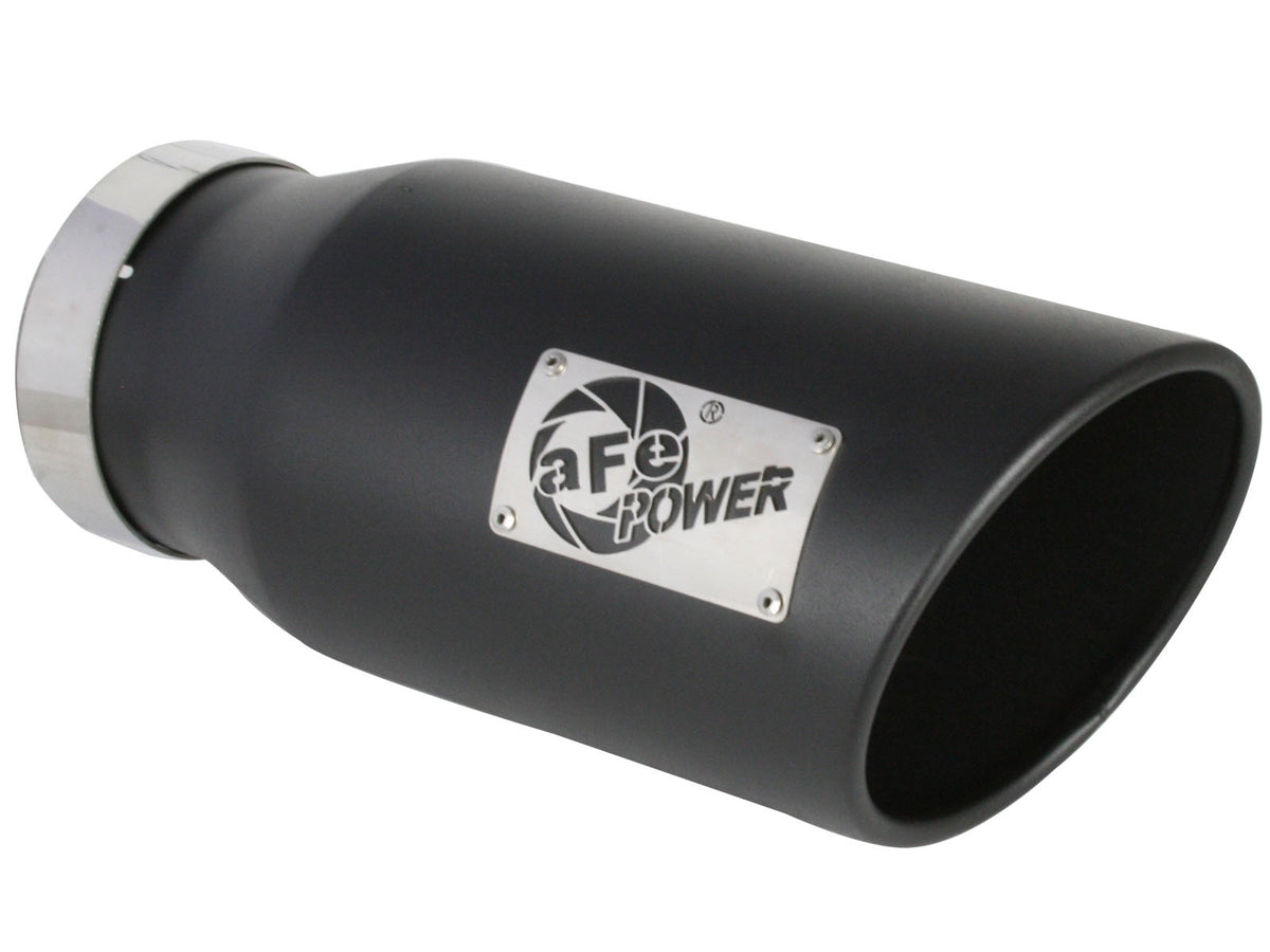 aFe ATLAS 5 IN Aluminized Steel DPF-Back Exhaust System w/Black Tip - Ram 2019-2026 6.7L - 49-02078-B