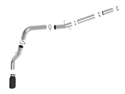 aFe ATLAS 5 IN Aluminized Steel DPF-Back Exhaust System w/Black Tip - Ram 2019-2026 6.7L - 49-02078-B