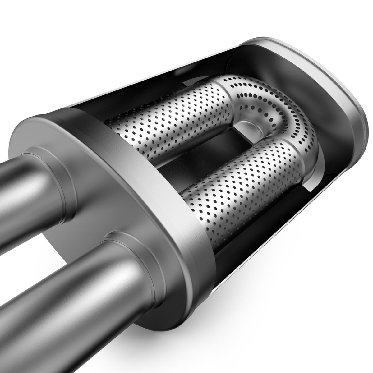MagnaFlow 2.5 in/2.5 in Offset/Offset Same End; 5 in x 14 in x 8 in Body Muffler 14210