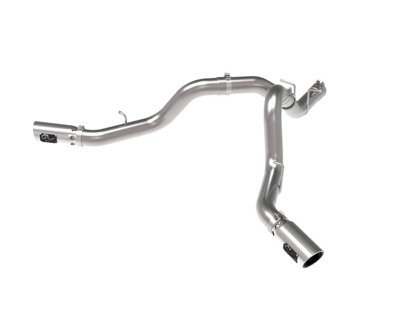 aFe Large Bore-HD 4 IN 409 Stainless Steel DPF-Back Exhaust System w/Polished Tip - Chevy/GMC 2020-2026 6.6L