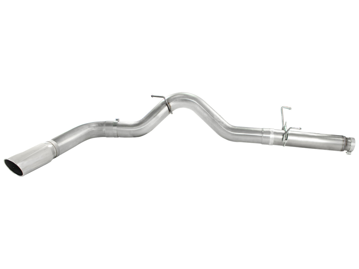 aFe Large Bore-HD 5 IN 409 Stainless Steel DPF-Back Exhaust System w/Polished Tip - Dodge/Ram 2007-2012 6.7L