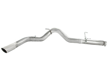 aFe Large Bore-HD 5 IN 409 Stainless Steel DPF-Back Exhaust System w/Polished Tip - Dodge/Ram 2007-2012 6.7L