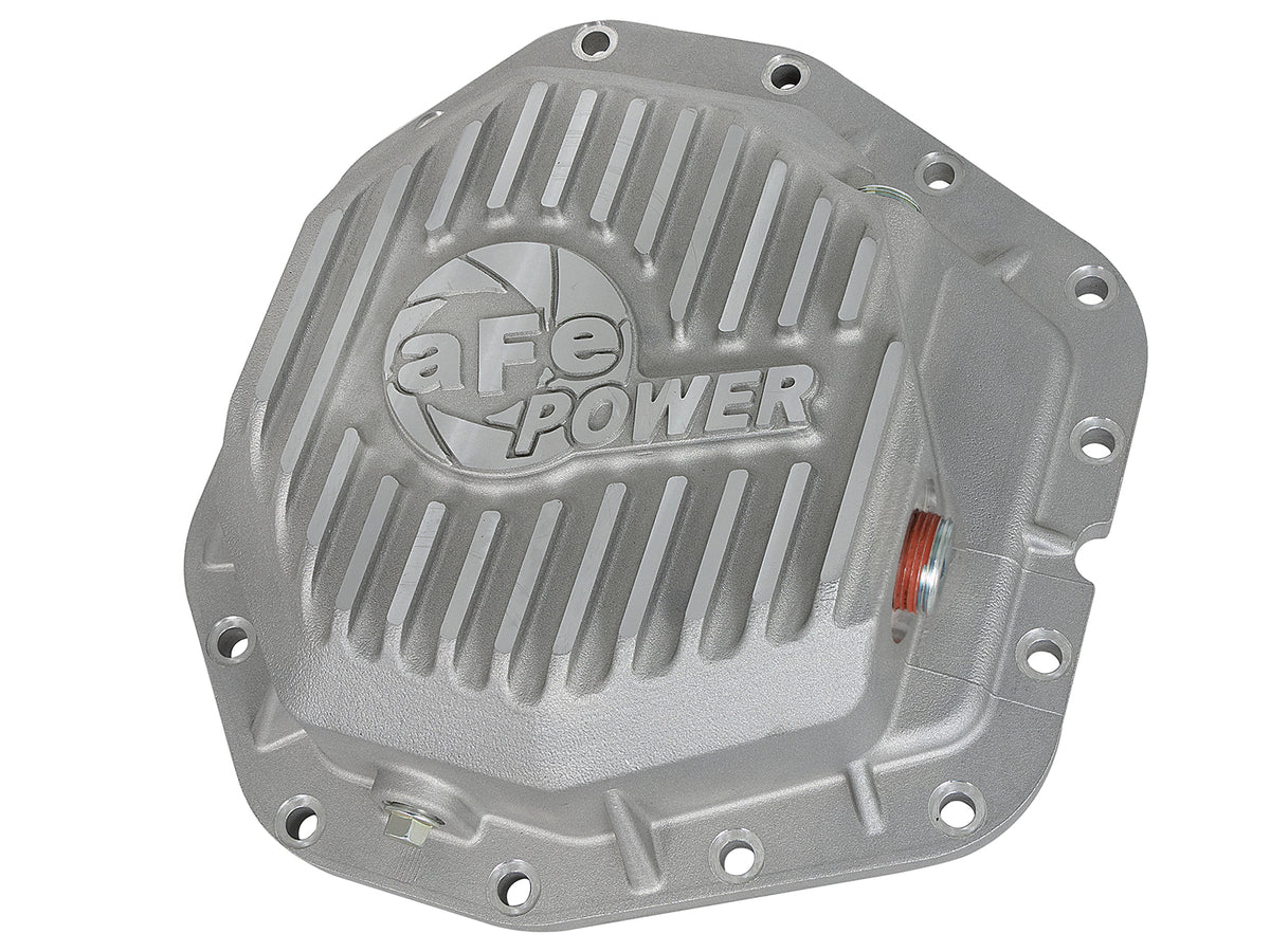 aFe Street Series Rear Differential Cover Raw w/ Machined Fins - Ford 2017-2023 6.7L - Axle Type Dana M300