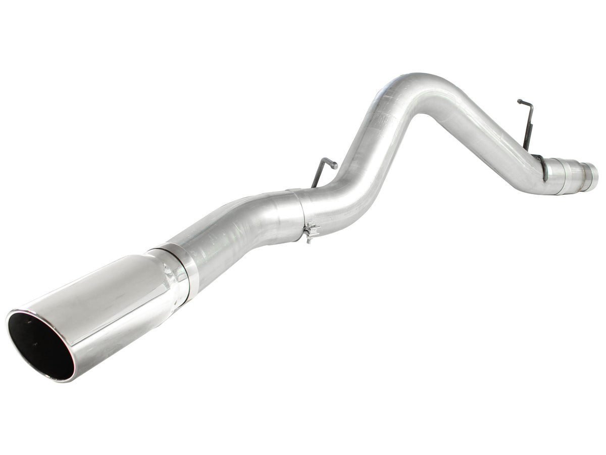 aFe ATLAS 5 IN Aluminized Steel DPF-Back Exhaust System w/Polished Tip - Chevy/GMC 2011-2016 6.6L