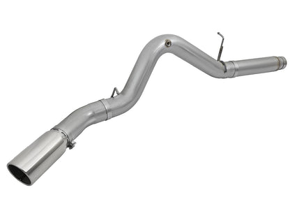 aFe Large Bore-HD 5 IN 409 Stainless Steel DPF-Back Exhaust System w/Polished Tip - Chevy/GMC 2016 6.6L