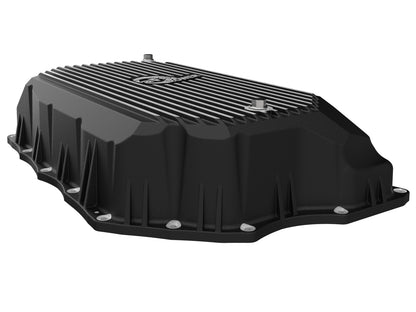 aFe Pro Series Transmission Pan Black w/ Machined Fins - Chevy/GMC 2020-2026 6.6L