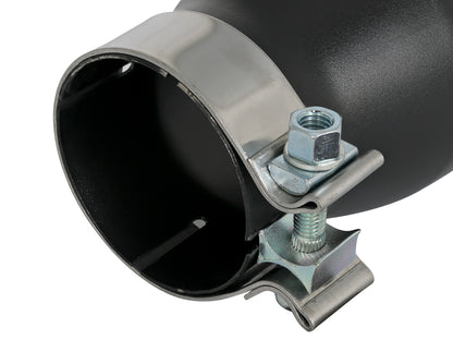 aFe MACH Force-Xp 409 Stainless Steel Clamp-on Exhaust Tip Black - 49T30452-B09