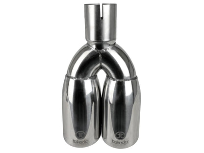 aFe Takeda 304 Stainless Steel Clamp-on Exhaust Tip Polished - 49T25374-P121