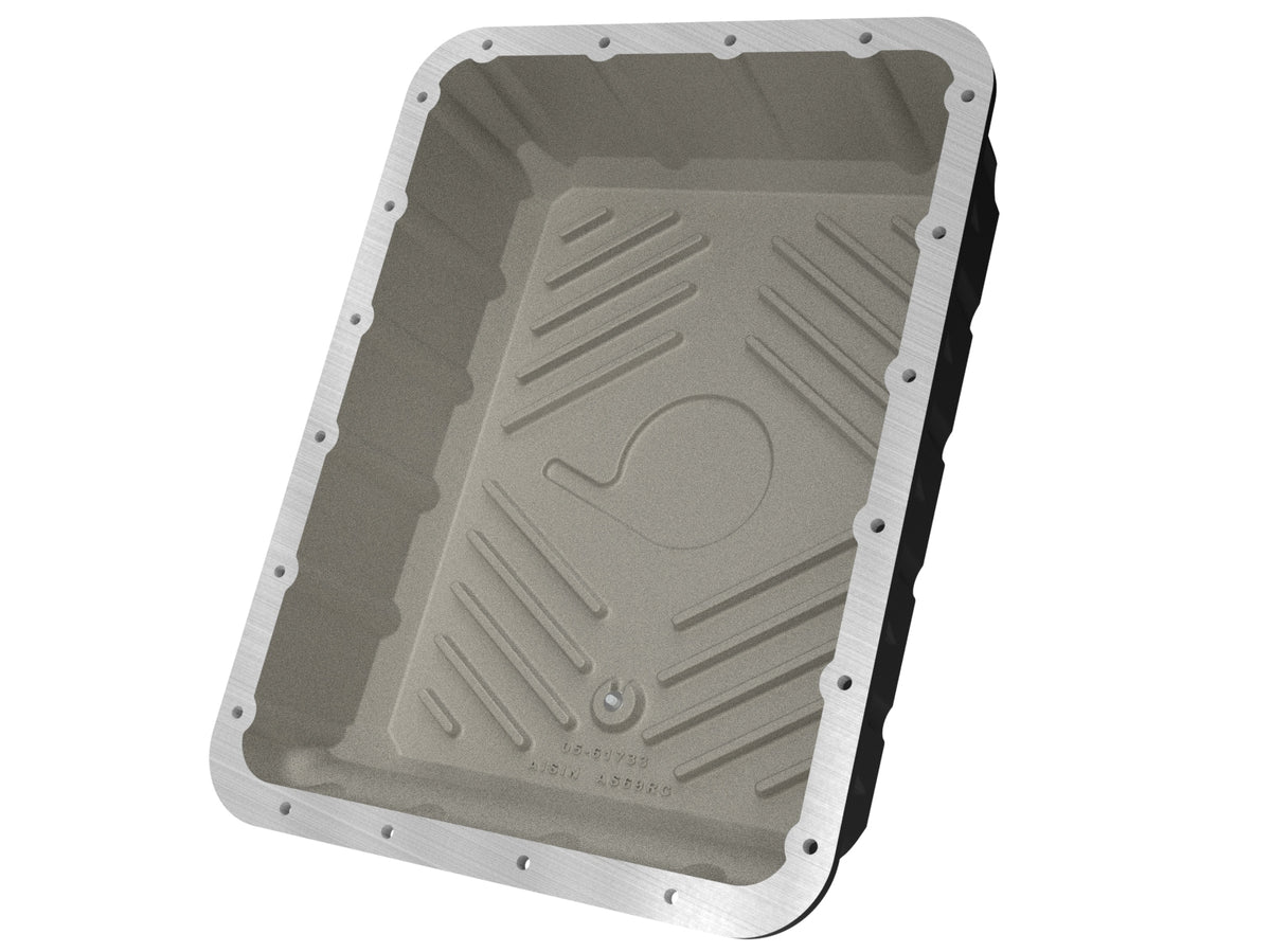 aFe Pro Series Transmission Pan Black w/ Machined Fins - Ram 2013-2024 6.7L