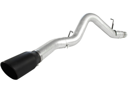 aFe ATLAS 5 IN Aluminized Steel DPF-Back Exhaust System w/Black Tip - Chevy/GMC 2011-2016 6.6L