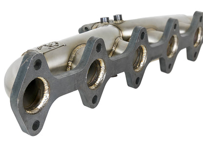 aFe Twisted Steel 304 Stainless Header w/ T4 Turbo Manifold