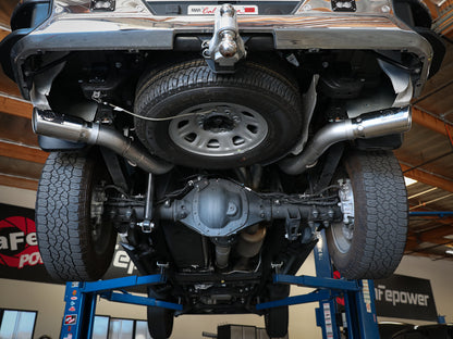 aFe Large Bore-HD 4 IN 409 Stainless Steel DPF-Back Exhaust System w/Polished Tip - Chevy/GMC 2020-2026 6.6L