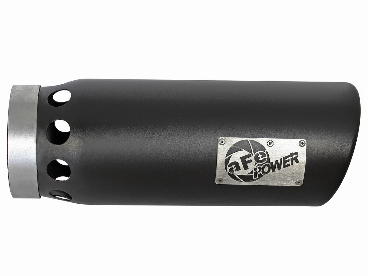 aFe MACH Force-Xp 409 Stainless Steel Clamp-on Exhaust Tip Black Right Side Exit - 49T50601-B161