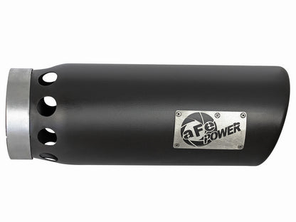 aFe MACH Force-Xp 409 Stainless Steel Clamp-on Exhaust Tip Black Right Side Exit - 49T50601-B161