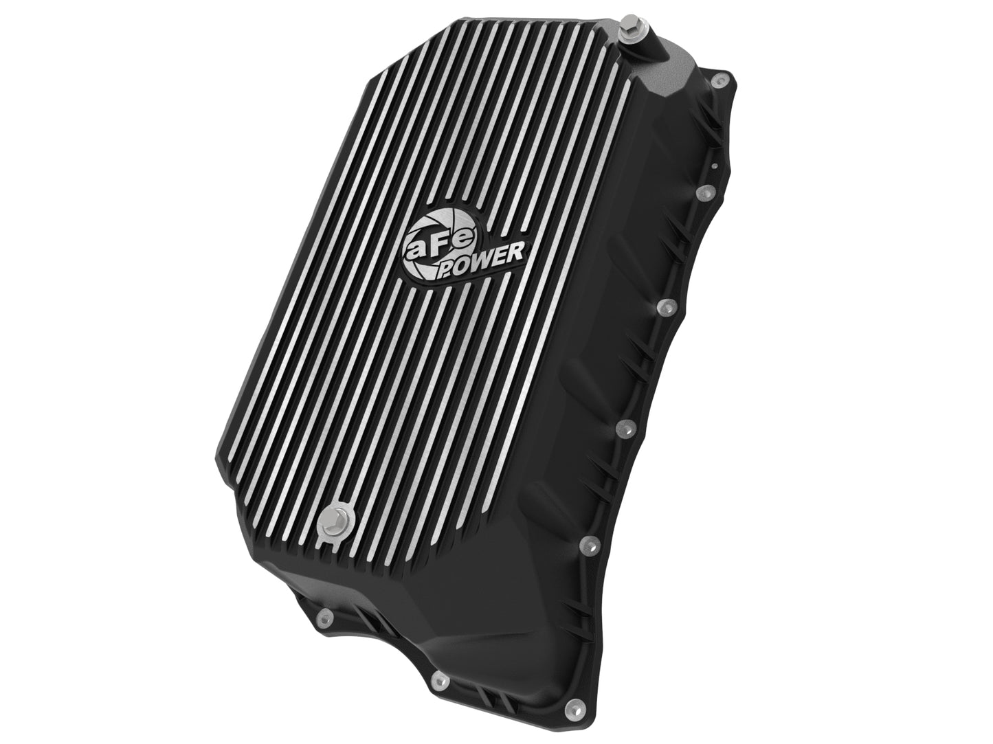 aFe Pro Series Transmission Pan Black w/ Machined Fins - Chevy/GMC 2020-2026 6.6L
