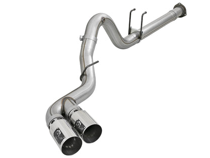 aFe Rebel XD Series 4 IN 409 Stainless Steel DPF-Back Exhaust w/Dual Polished Tips - Ford 2017-2026 6.7L
