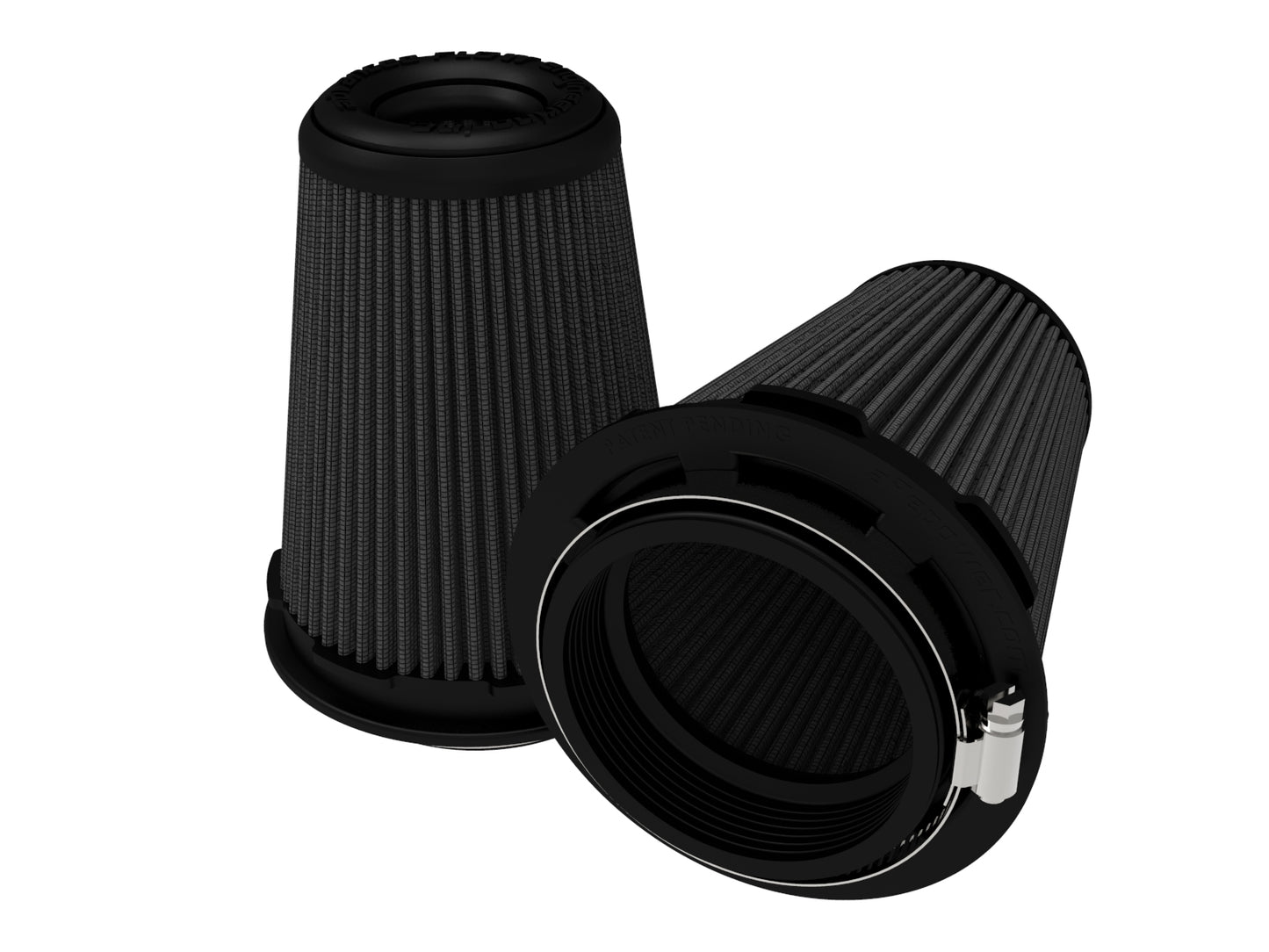 aFe Momentum Intake Replacement Air Filter w/ Black Pro 5R Media (Pair) - Flange Inside Diameter 3.50 in, Height 6 in