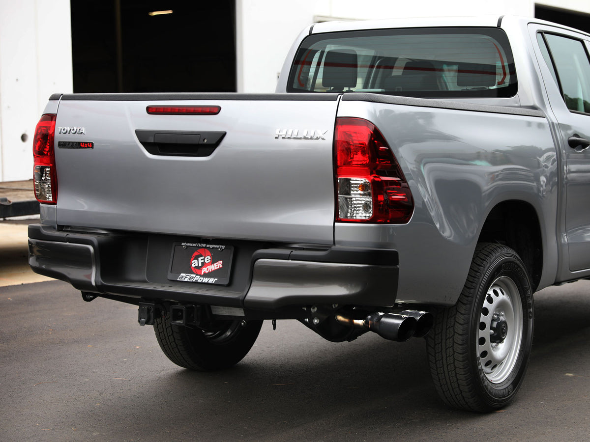 aFe Vulcan Series 3 IN Stainless Steel Rear-Side Exit Exhaust System Black