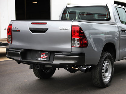 aFe Vulcan Series 3 IN Stainless Steel Rear-Side Exit Exhaust System Black