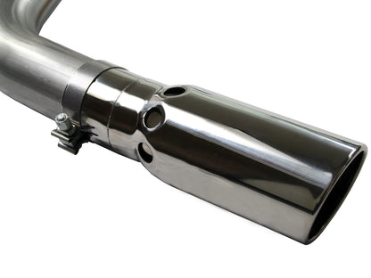 aFe Large Bore-HD 4 IN 409 Stainless Steel DPF-Back Exhaust System - Chevy/GMC 2007-2010 6.6L